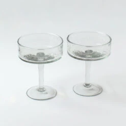 Handblown Hammered Coupe Cocktail Glasses, Clear - Set Of 4 -Saffron + Poe 0659f797ae4b4b3698cc0cd032574f35