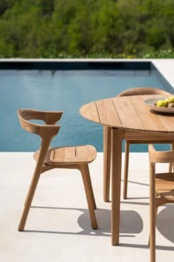 Bok Outdoor Dining Chair -Saffron + Poe 10155 Bok outdoor chair teak 10298 Bok outdoor table round Saffron and Poe Ethnicraft