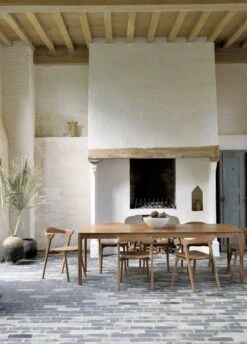 Bok Dining Chair - Natural Teak -Saffron + Poe 10156 Teak Bok dining chairs 2 saffron and poe ethnicraft