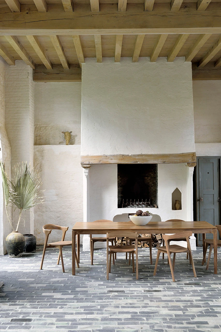 Bok Extendable Dining Table - Natural Teak - Image 2