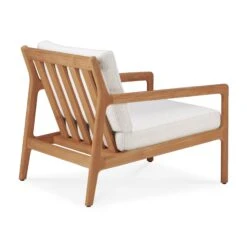 Muir Outdoor Lounge Chair -Saffron + Poe 10250 Teak Jack outdoor sofa 1seater off white back cut Saffron and Poe Ethnicraft