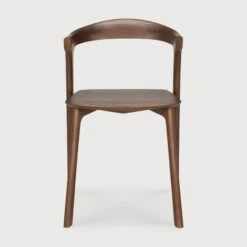 Bok Dining Chair - Dark Teak 10 Bok Dining Chair - Dark Teak -Saffron + Poe 10686 Bok dining chair teak brown front HQ
