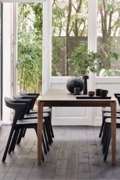 Bok Dining Table - Dark Teak -Saffron + Poe 10687 10688 10689 10690 10691 10692 Bok dining table teak brown 51491 Bok dining chair black HQ 2