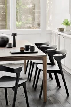 Bok Dining Table - Dark Teak -Saffron + Poe 10687 10688 10689 10690 10691 10692 Bok dining table teak brown 51491 Bok dining chair black HQ 3