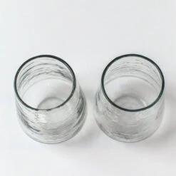 Handblown Glass Tumbler - Clear (set Of 4) -Saffron + Poe 1b1079bcb0db415e87973f452aa25617