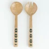 Geo Woven Mango Wood Salad Servers