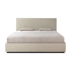 Inverness Bed - Sand 8 Inverness Bed - Sand -Saffron + Poe 21601 Revivebed SandLinenfabric mattress180x200 withoutslatsremovablecover front1 cut Saffron and Poe Ethnicraft