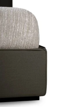 Inverness Bed - Grey -Saffron + Poe 21602 Revivebed GreyLinenfabric mattress160x200 withoutslats removablecover det2 cut Saffron and Poe Ethnicraft