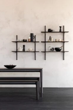 Bok Bench - Black Oak -Saffron + Poe 29788 29789 PI wall shelf 51555 51556 51557 51558 51559 51560 Bok table 51545 51546 51547 51548 Bok bench Saffron and Poe Ethnicraft