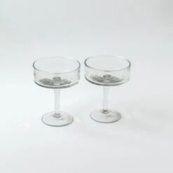 Handblown Hammered Coupe Cocktail Glasses, Clear - Set Of 4 -Saffron + Poe 3a0d9f37187f4e6c8a8b070b871ebf90