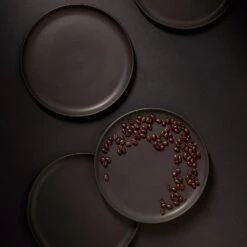 Tunisian 12pc Dinnerware Set - Dinner Plate, Side Plate + Bowl - Matte Black -Saffron + Poe 476 19793 23101148 1 A1