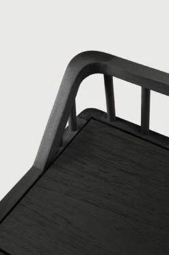 Mendocino Bench - Black Oak -Saffron + Poe 51234 oak spindle bench black det02 Saffron and Poe Ethnicraft