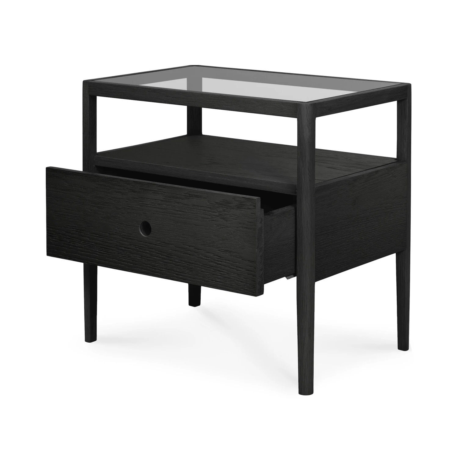 Mendocino Bedside Table - Black Oak - Image 4