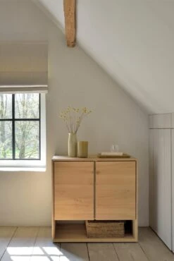 Copenhagen 2-Door Sideboard - White Oak -Saffron + Poe 51436 Oak Nordic sideboard 2 Saffron and Poe Ethnicraft 1