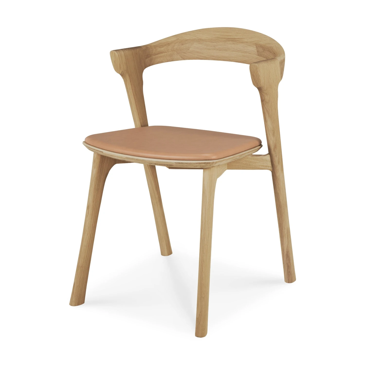 Bok Dining Chair - Oak + Beige Leather