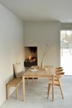 Bok Dining Chair - White Oak -Saffron + Poe 51490 Oak Bok chair Side View Saffron and Poe Ethnicraft