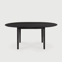 Bok Extendable Round Dining Table - Black Oak