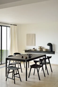 Bok Extendable Dining Table - Black Oak 18 Bok Extendable Dining Table - Black Oak -Saffron + Poe 51544 51491 Oak black Bok extendable dining table chair 53040 Osso stool Saffron and Poe Ethnicraft