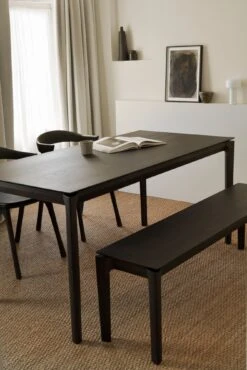 Bok Bench - Black Oak -Saffron + Poe 51556 Bok diningtable 51551 Bok dining chair 51536 Bok bench Saffron and Poe Ethnicraft