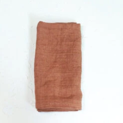 Stone Washed Linen Napkins, Terracotta - Set Of 4