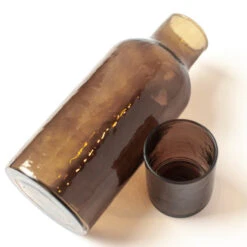 Handblown Carafe Set - Smoke -Saffron + Poe 5d340b5f39c04f3e825cb17225072a6c