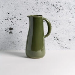 Stoneware Jug | Dadasi Green -Saffron + Poe 88150cd84ab94482a27b2536ee56d576
