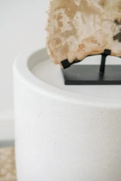 Abalone Terrazzo Side Table 12 Abalone Terrazzo Side Table -Saffron + Poe Angled Abalone Terrazzo Side Table