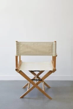 Director's Chair - Oatmeal -Saffron + Poe BackView DirectorsChair Ivory SaffronandPoe