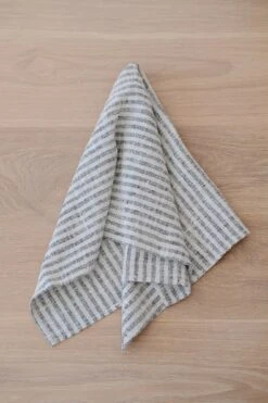 Small Stripe Linen Hand Towels (Set Of 2)