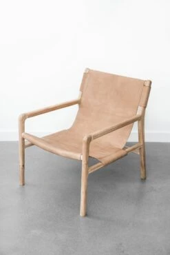 Leather Sling Lounge Chair