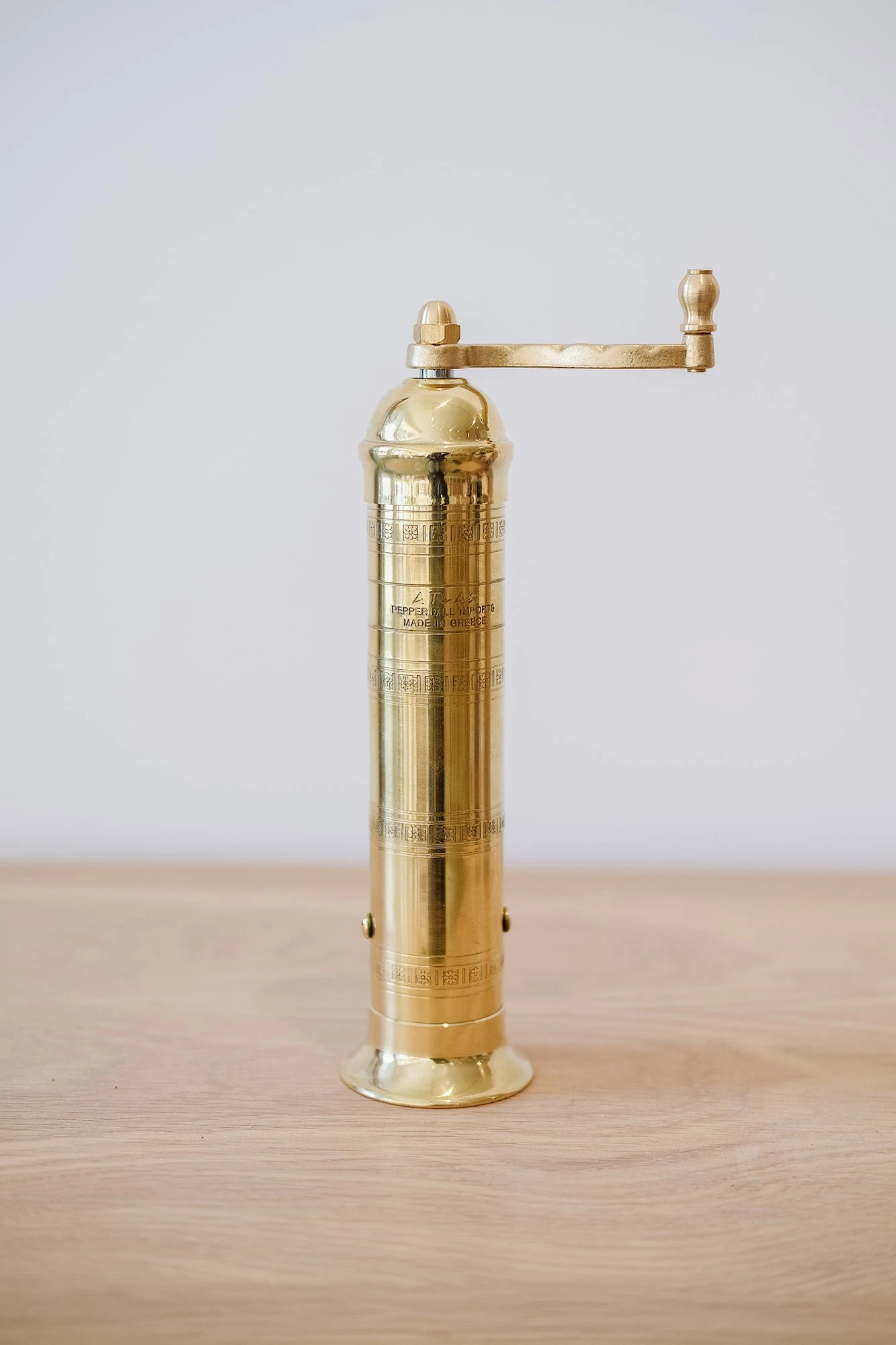 9" Atlas Brass Pepper Grinder - Second Quality 1 9" Atlas Brass Pepper Grinder - Second Quality
