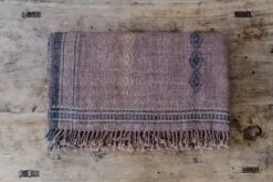 Handwoven Bhujodi Bed Throw - Rust