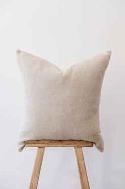 Natural Embroidered Pillow