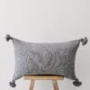 Grey Moroccan Pom Pillow