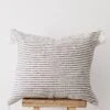 Dark Grey Stripe Moroccan Pom Pillow No. 02
