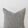 Charcoal Chevron Linen Pillow