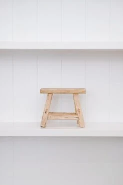 Petite Antique Stool -Saffron + Poe Front Petite Rectangle Stool