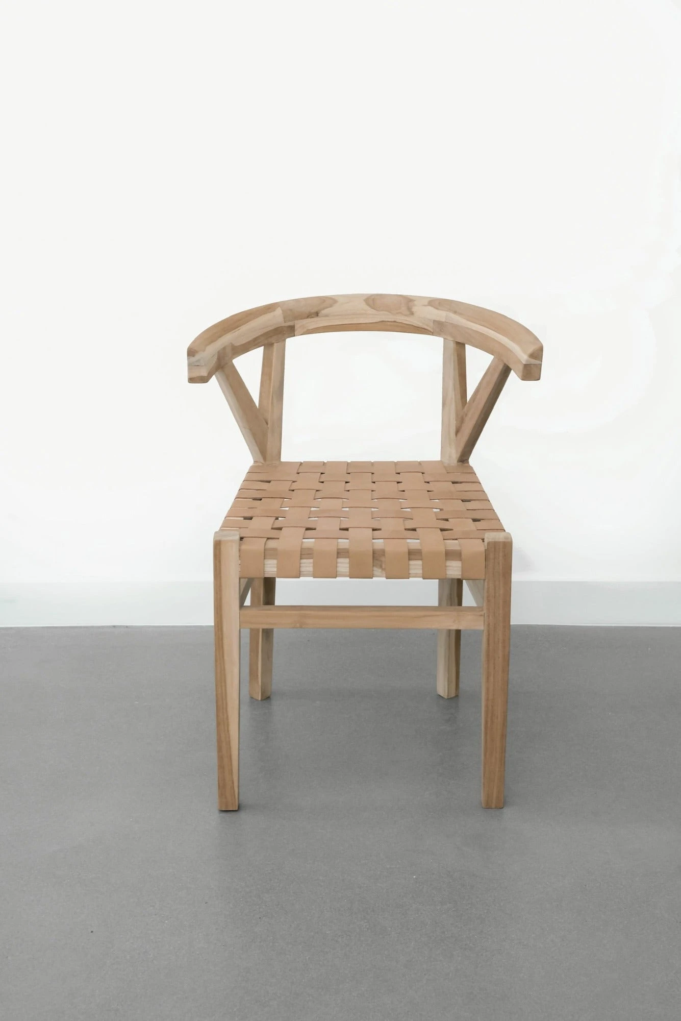 Woven Leather Wishbone Dining Chair 3 Woven Leather Wishbone Dining Chair - Image 3
