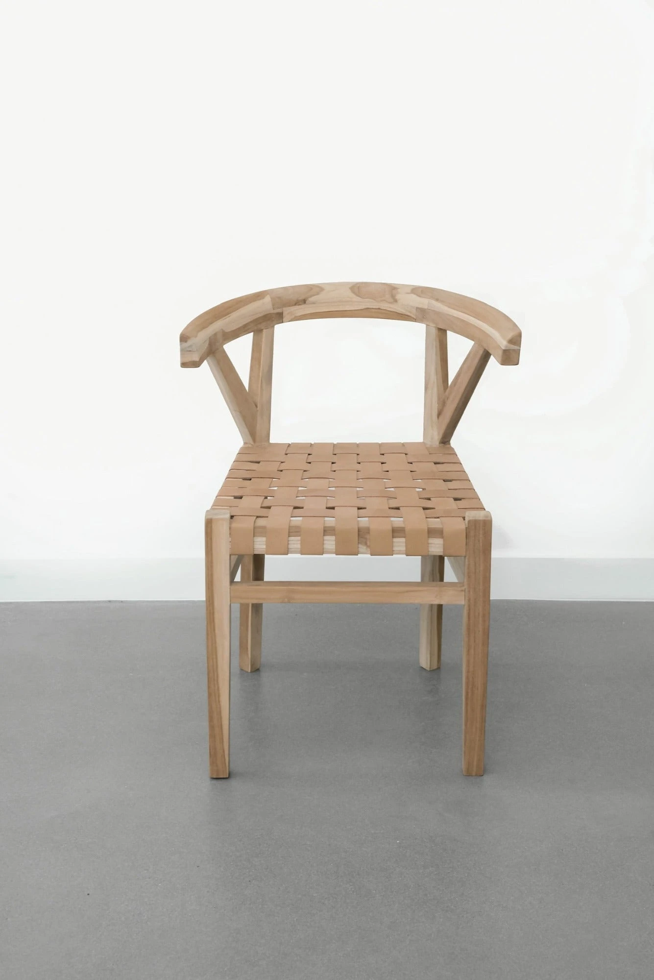 Woven Leather Wishbone Dining Chair - Second Quality 3 Woven Leather Wishbone Dining Chair - Second Quality - Image 3