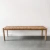 Woven Leather Bench - Beige - Second Quality