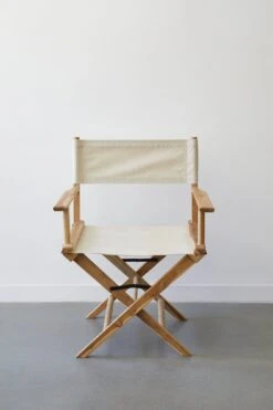 Director's Chair - Oatmeal - Second Quality -Saffron + Poe FrontView DirectorsChair Ivory SaffronandPoe 1