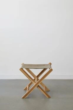 Canvas Folding Stool - Taupe