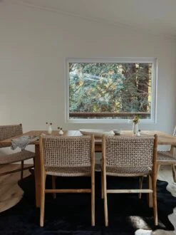 Marin Dining Chair - Second Quality -Saffron + Poe Indoor Outdoor Marin Woven Faux Rattan Dining Chair Saffron and Poe Back of Chairs2 731f7433 4178 43f9 9721 16dbfda660b5