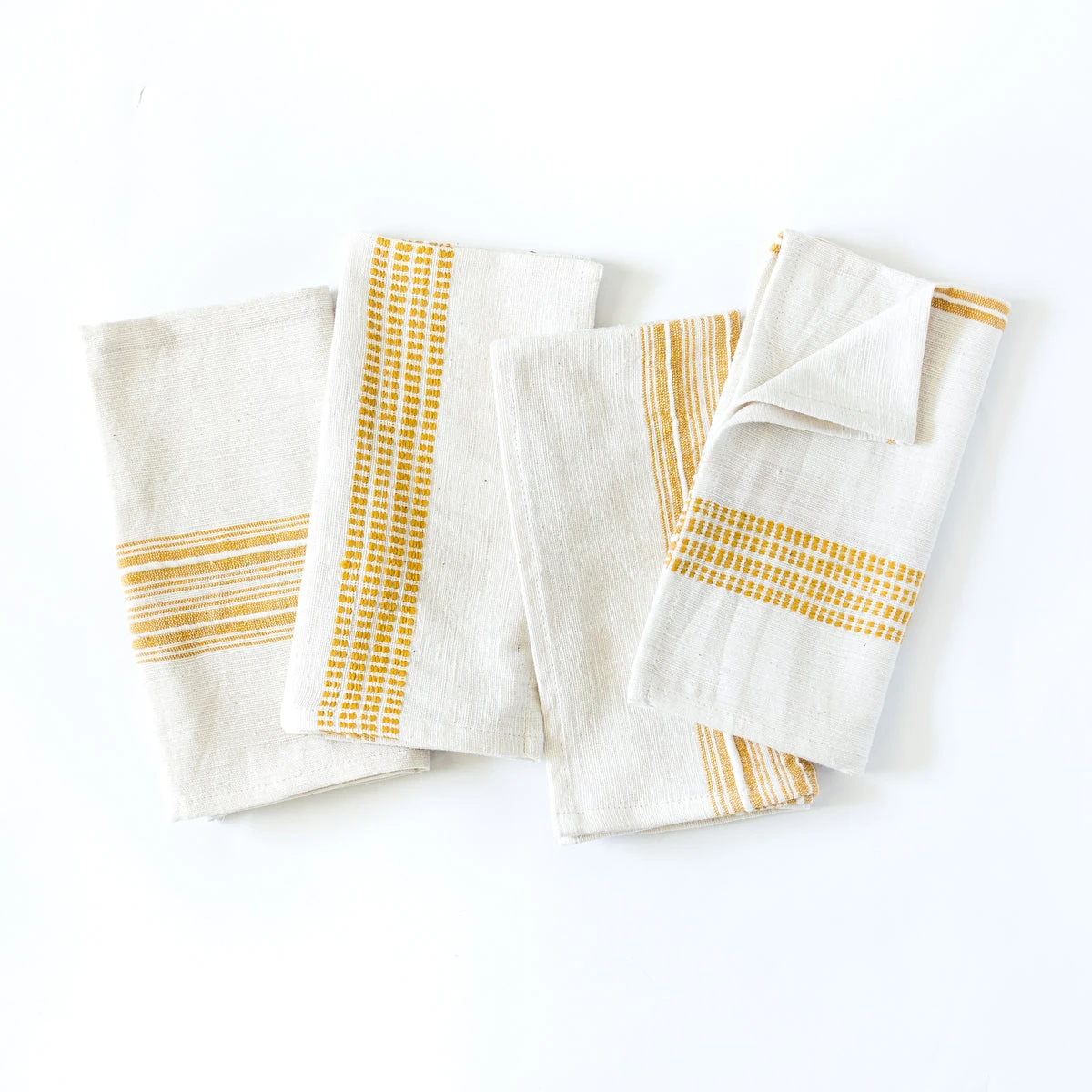 Aden Napkins, Natural / Gold - Set Of 4 2 Aden Napkins, Natural / Gold - Set Of 4 - Image 2