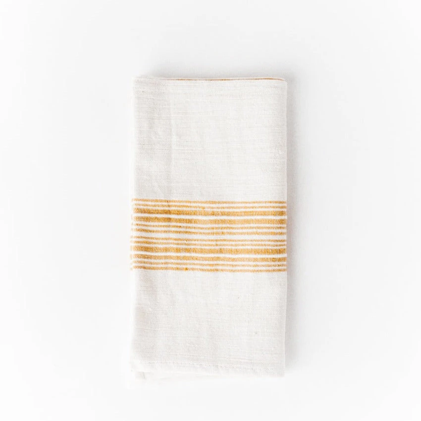 Aden Napkins, Natural / Gold - Set Of 4 1 Aden Napkins, Natural / Gold - Set Of 4