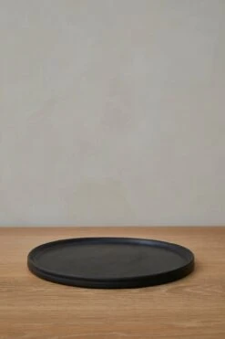 Oaxacan Handmade Ceramic Dinner Plate - Black