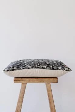 Antique Miao Lumbar Pillow No. 01 -Saffron + Poe Side No.19 Antique Miao Lumbar Pillow