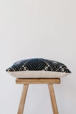 Antique Miao Lumbar Pillow No. 05 -Saffron + Poe Side No.23 Antique Miao Lumbar Pillow