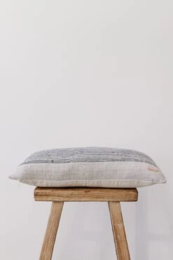 Vintage Hmong Lumbar Pillow -Saffron + Poe Side No.35 Hmong Hemp Lumbar Pillow