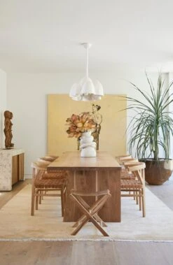 Leather Folding Stool -Saffron + Poe Styled Leather Folding Stool